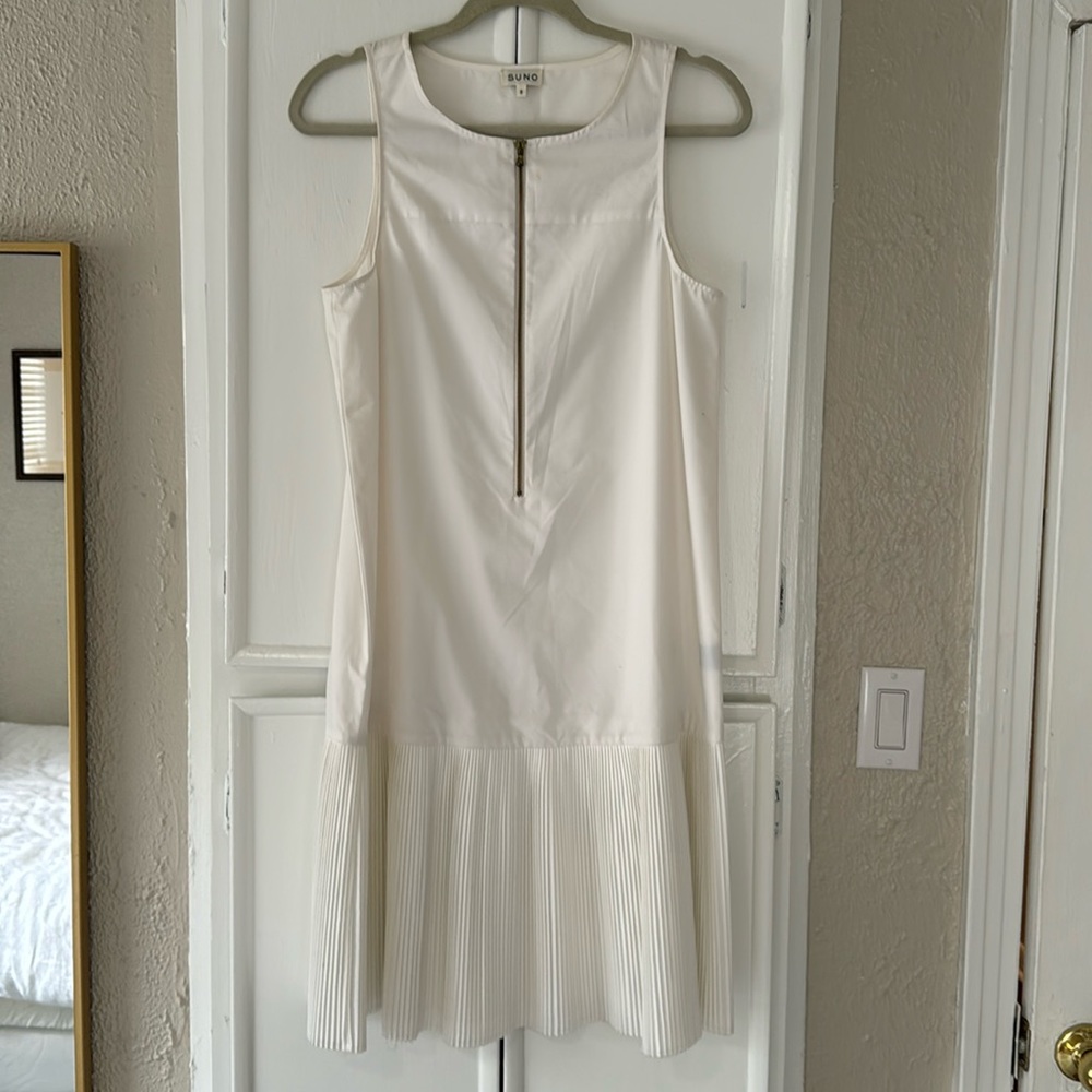 Suno White Sleeveless Dress, size 8